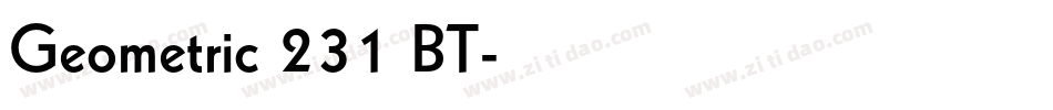 Geometric 231 BT字体转换